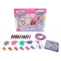 Sky Castle Sticki Station assembly shows easy build of wearable sticker jewelry for creative kids