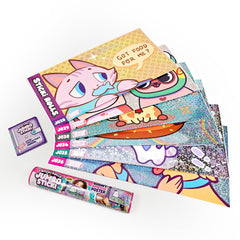 Sky Castle Sticki Rolls jumbo capsule with holographic foil art for bright wall decor.