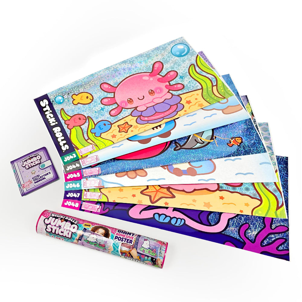 Sky Castle Sticki Rolls jumbo capsule cover with dazzling foil designs for walls and lockers.