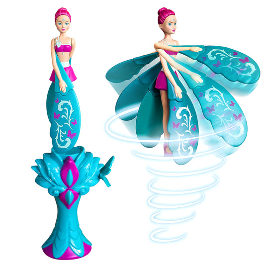 Sky Dancers Turquoise Twinkle pull-string flight for indoor or outdoor fun.