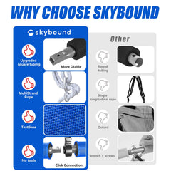 SkyBound saucer swing waterproof Textilene fabric withstands weather
