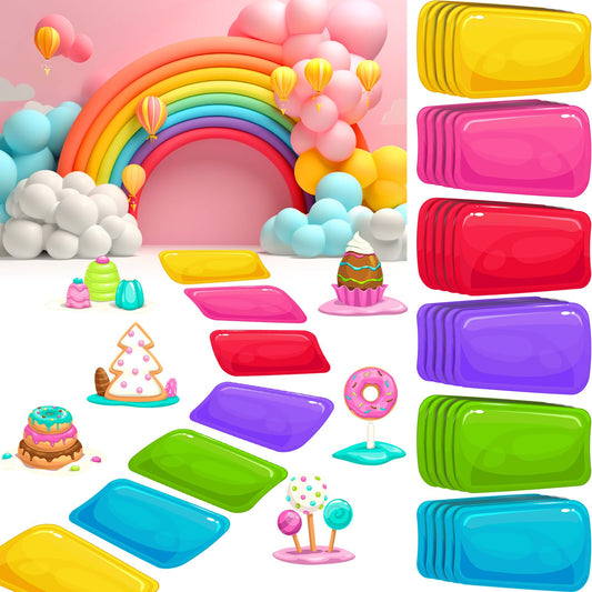 Skyygemm candy floor sticker set adds vibrant color to party spaces