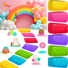 Skyygemm candy floor sticker set adds vibrant color to party spaces