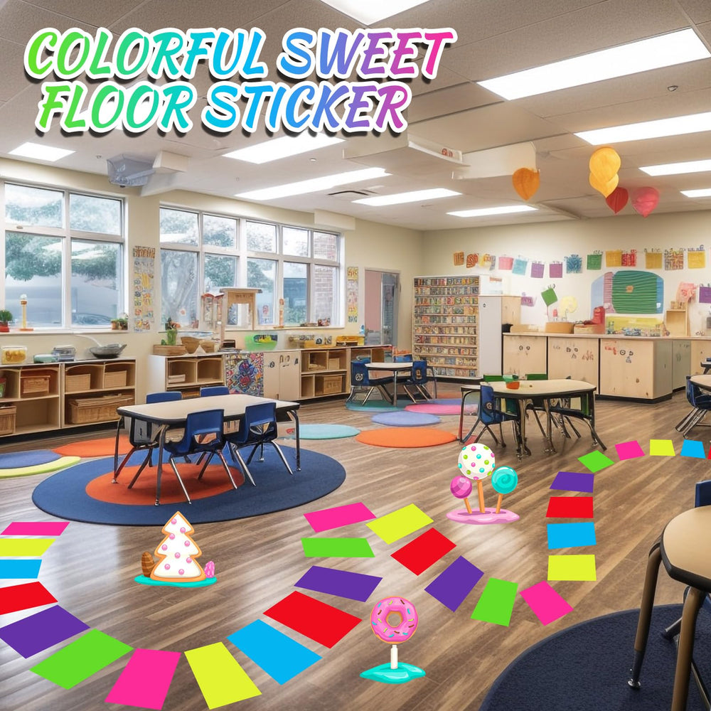 Skyygemm easy-apply and removal floor decals simplify party redesigns