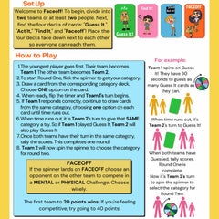 Skyler Imagination Faceoff card stack aids quick setup and variety.