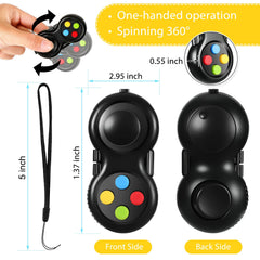Skylety controller pad joystick detail enabling smooth bimanual movement during work breaks