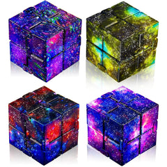 Skylety Cube Anxiety Relief Toy in galaxy purple, perfect for reducing stress during work breaks