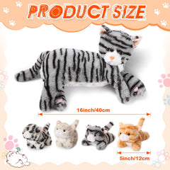 Skylety four-kittens 5-inch plush set for imaginative play and comfort.
