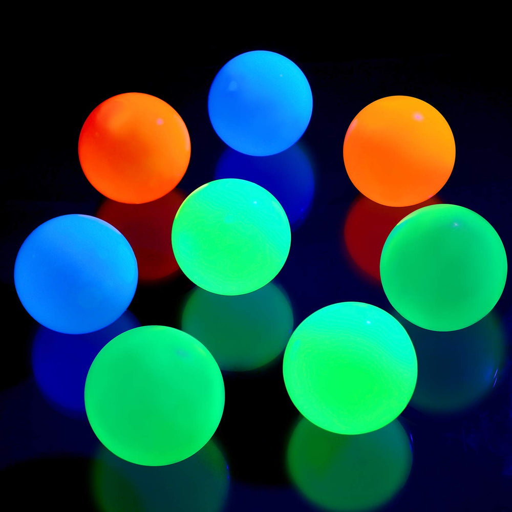 Skylety glow sticky ball white closeup for stress relief and play