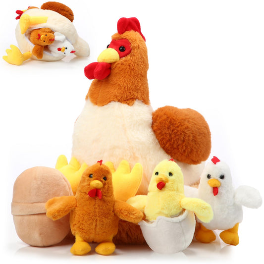 Skylety hen stuffed animal with soft plush texture for cozy play.