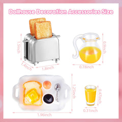 Skylety juice pitcher with cups creates a lively morning scene for 1:12 décor