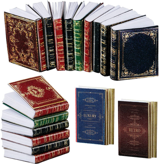 Skylety 24-piece miniature books for 1:12 dollhouses add color and charm.