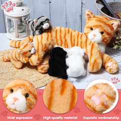 Skylety Nurturing Cat close-up eyes add extra cuteness for kids
