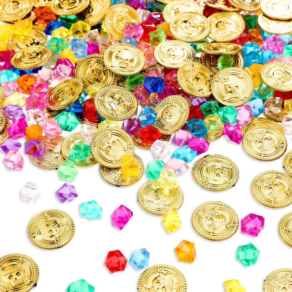Skylety pirate treasure gems collection sparkles to elevate pirate party decorations.