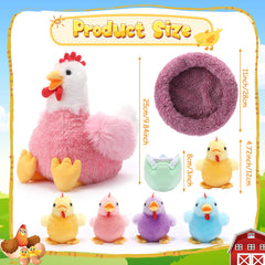 Skylety plush chick with shell for interactive reveal and nurture
