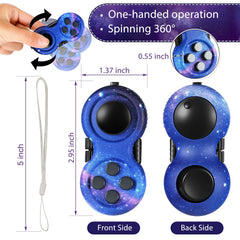 Skylety Starry Blue fidget pad side view for focus and calm.