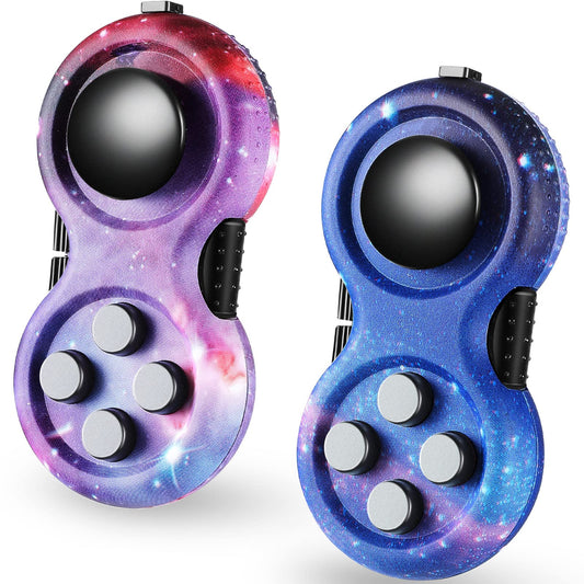 Skylety Starry Purple fidget pad front view for tactile stress relief.