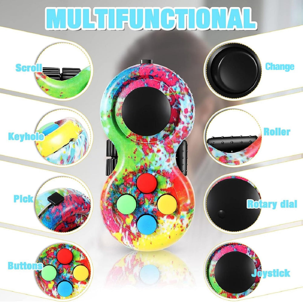 Skylety Stripe style fidget pad with multiple tactile features for ADHD focus.