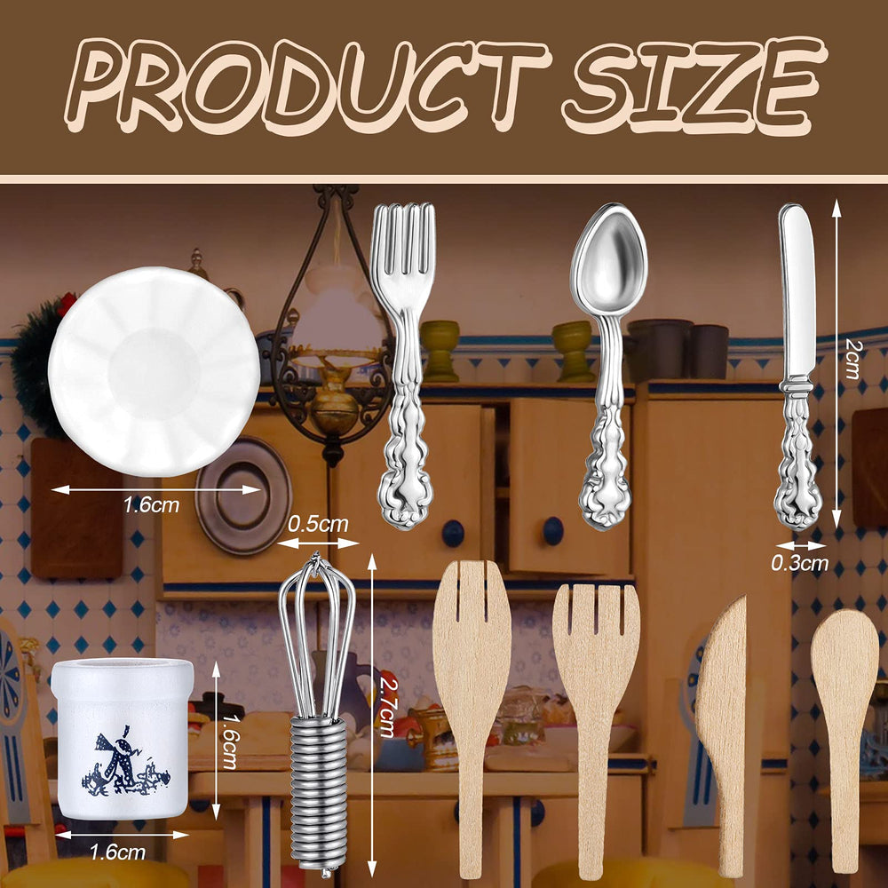 Skylety utensils set with knives forks and spoons for detailed play