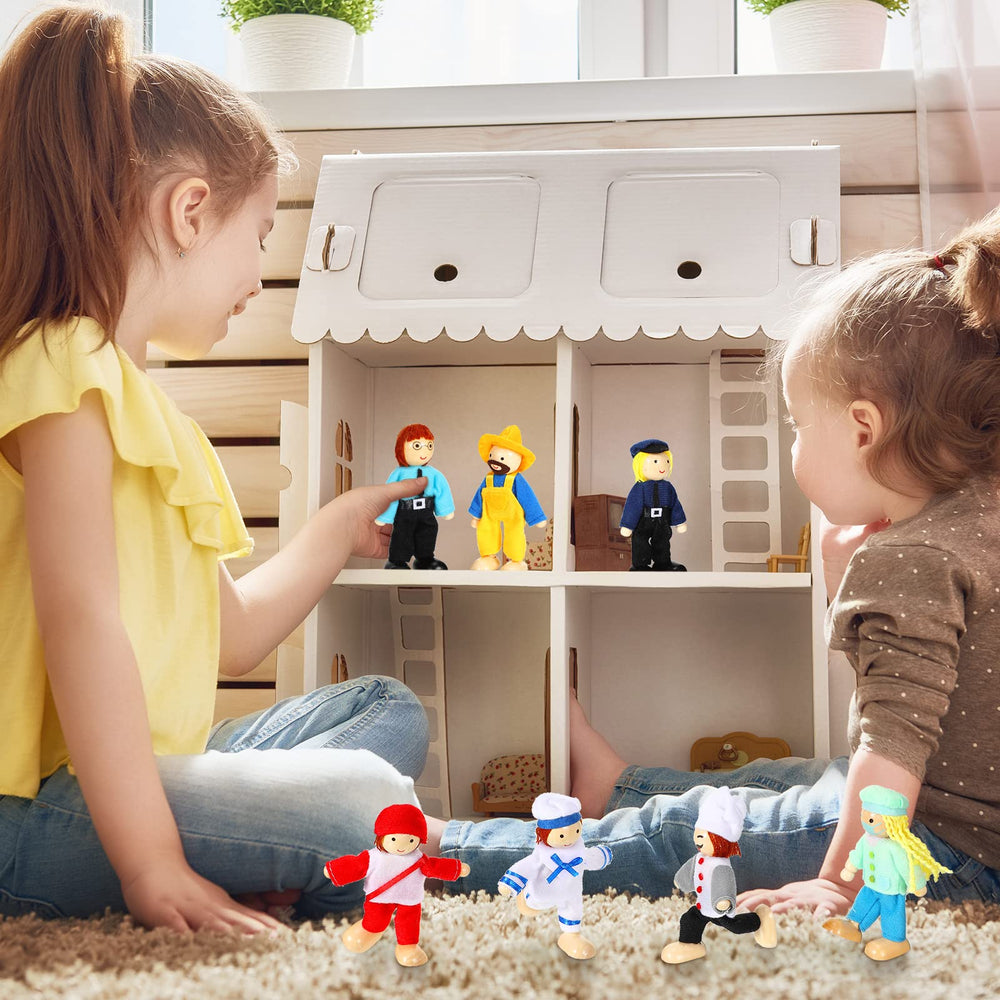 Skylety doctor figure supporting caregiving-themed play and language use