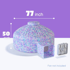 Skywin Dream Castle Den mermaid-scale design sparks imaginative play.