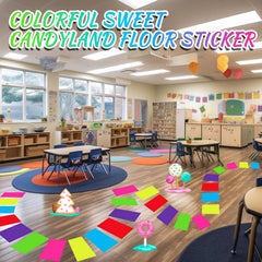 Skyygemm candy donut floor sticker versatile for parties and events