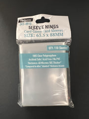 Sleeve Kings clear sleeves encasing a shuffled deck for durable protection.