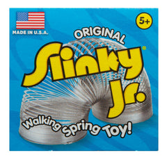 Slinky Original Metal Slinky Jr. walking down stairs, durable classic toy.
