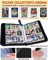 Slonser baseball-card-binder-zipper-closure keeps cards secure during transport