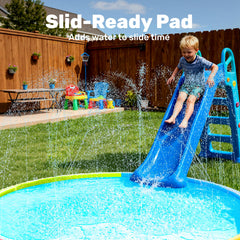 Non-slip surface on the Sloosh 120-inch splash pad for safer play