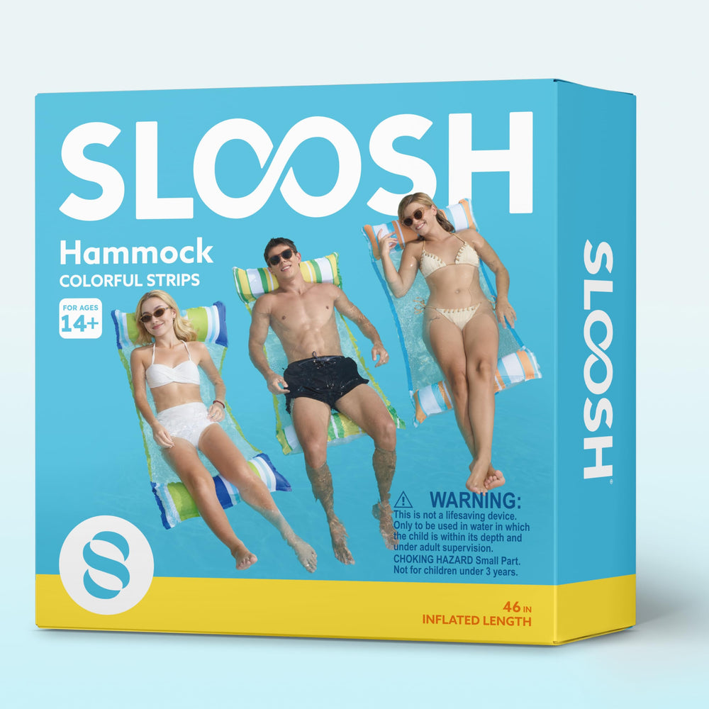 Sloosh hammock quick-deflate feature for easy storage and travel.