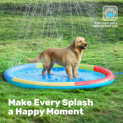 Sloosh 60in splash pad backyard party setup for outdoor fun