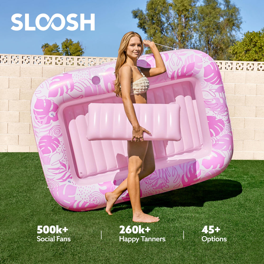 Sloosh wrap-around rope offers added stability during solo backyard parties.