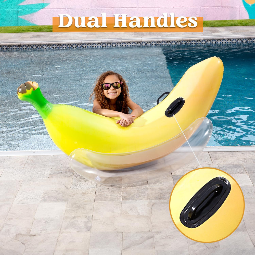 Sloosh banana pool float gift box packaging ideal for celebrations