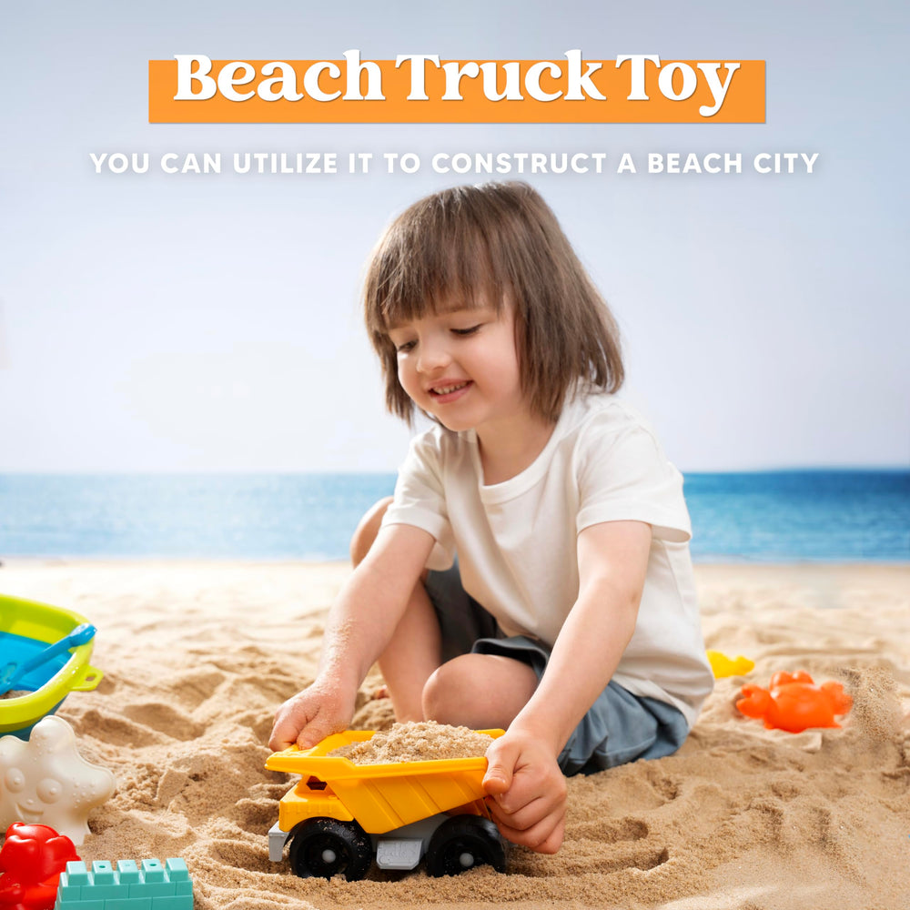 Sloosh beach toys with sand molds for castle building and creative sculpture
