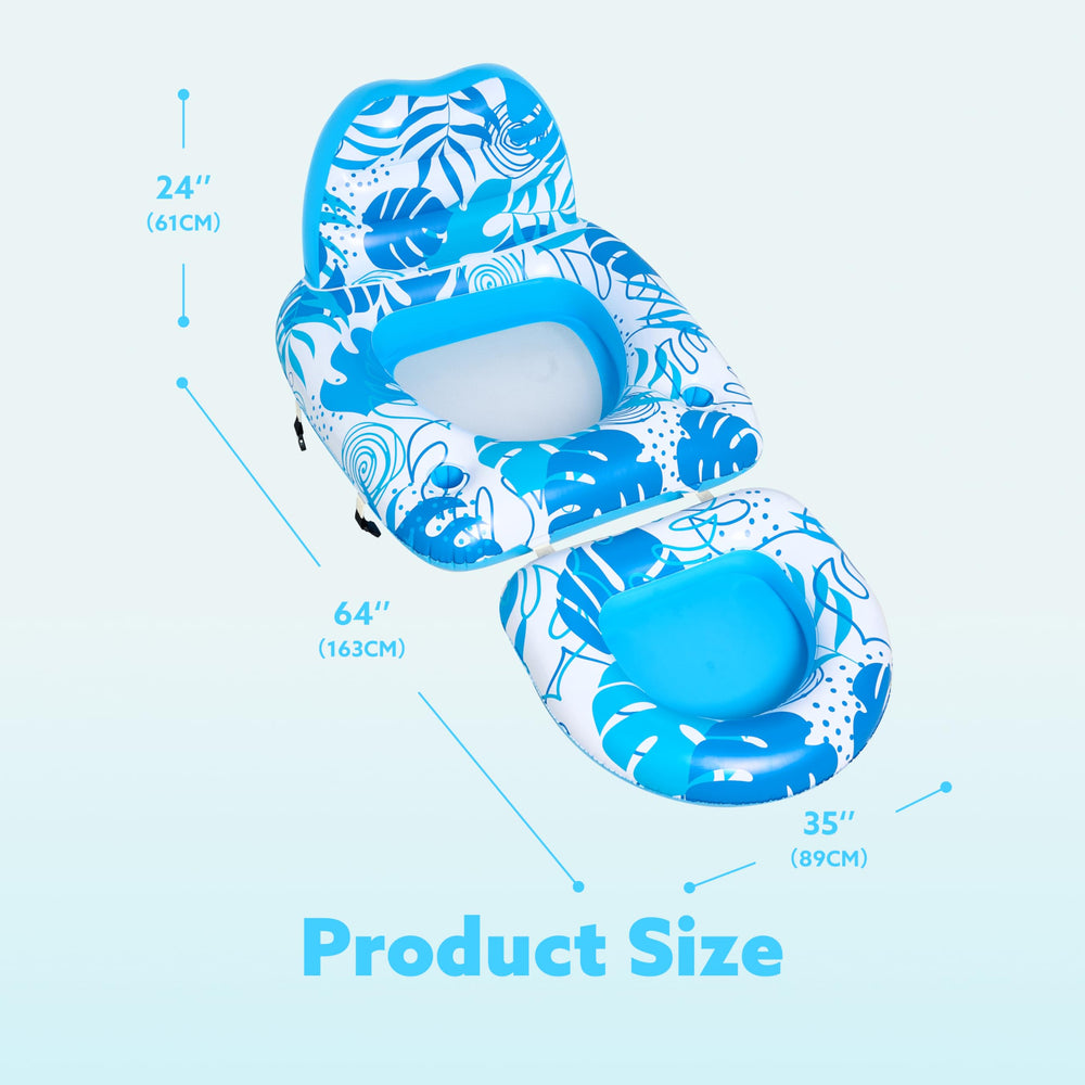 Sloosh built-in cooler keeps beverages handy when you lounge.