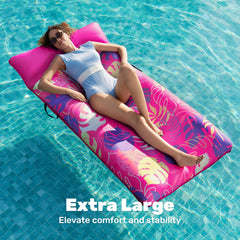 Sloosh compact pink pool float ready for summer fun.