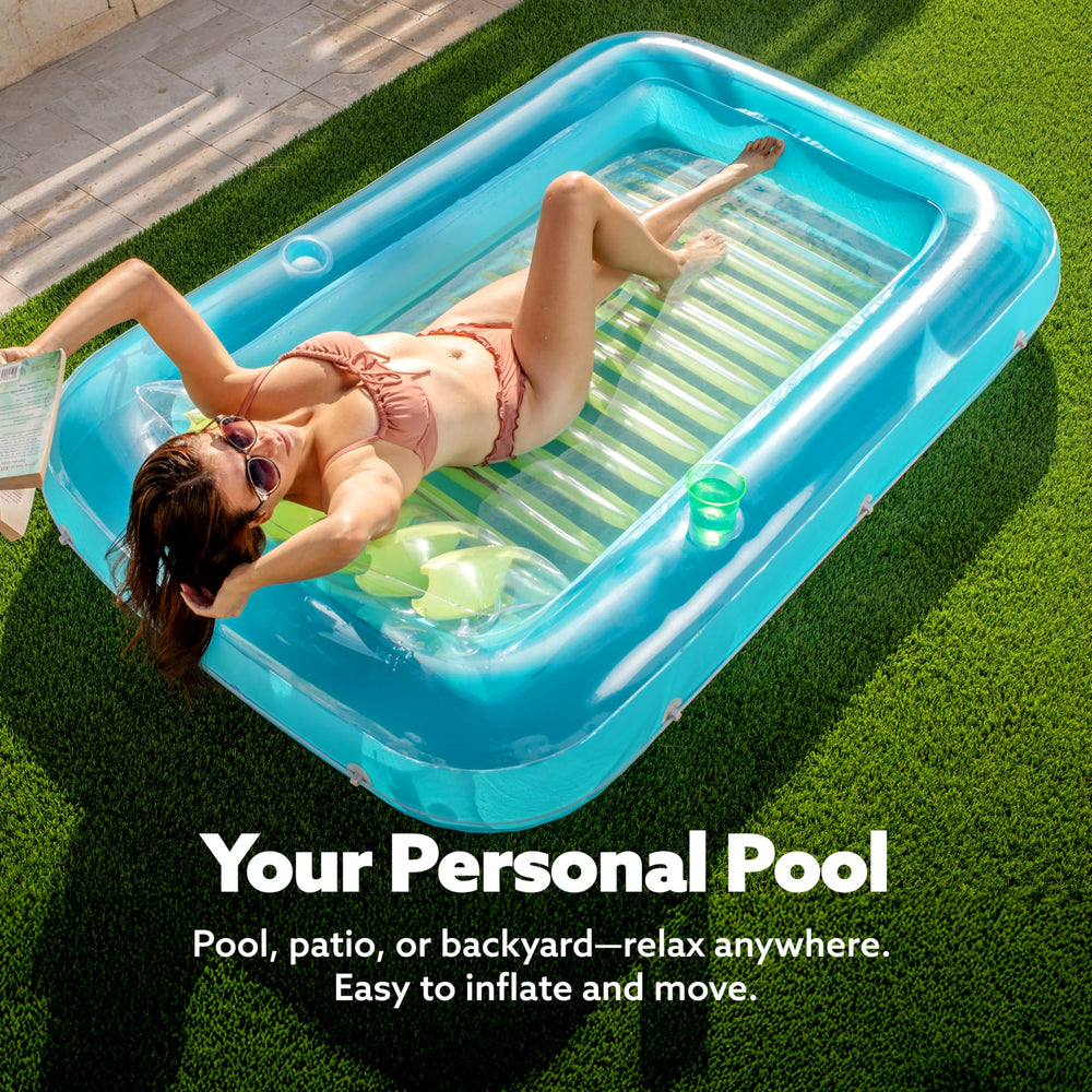 Sloosh pool float showing built-in drink holders for convenient beverages