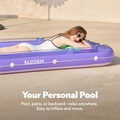 Sloosh private oasis with drink holders for solo backyard relaxation
