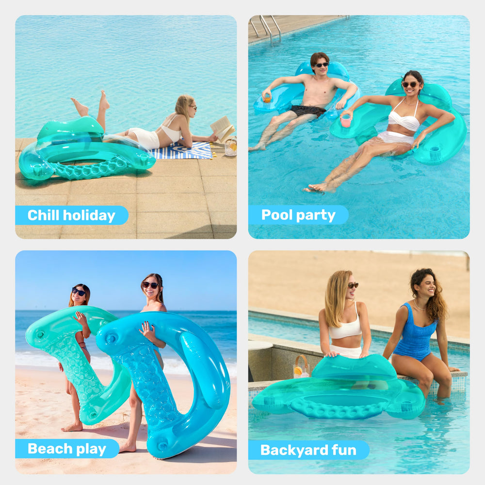 Sloosh dual cup holders keep drinks within easy reach on the chair.