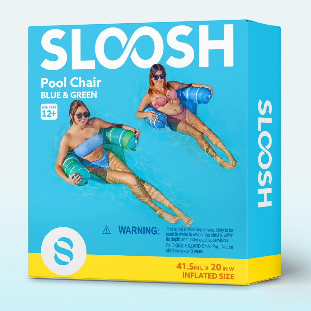 Sloosh durable materials resist sun and splashes while you unwind