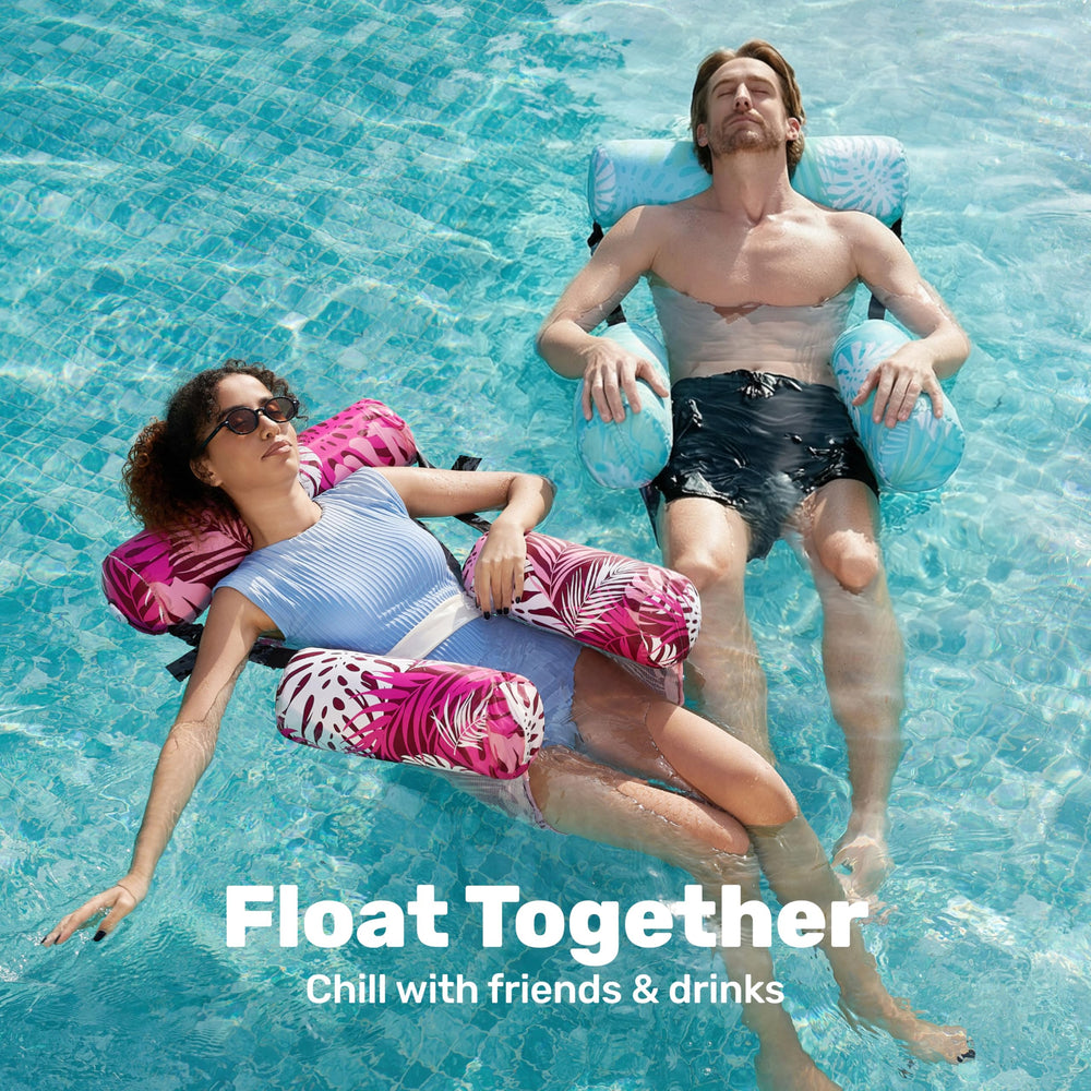 Sloosh durable pool float with repair patch for longevity.