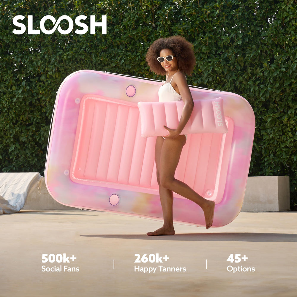 Sloosh durable UV-resistant PVC construction designed for lasting backyard pool use.