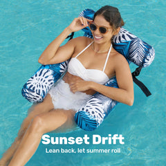 Sloosh hammock chair close-up shows premium soft fabric cover.
