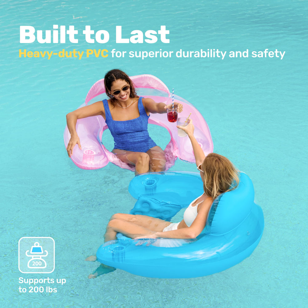 Sloosh inflatable float measures 49 by 35 inches for ample space