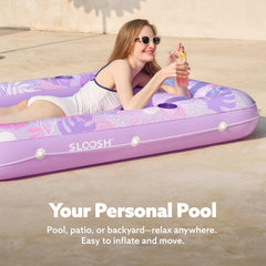 Sloosh lounger with ribbed base supports comfortable solo lounging.
