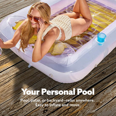 Sloosh ribbed air cushion base supports the body during sunbathing