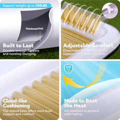 Sloosh wrap-around rope adds stability for steady lounging