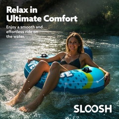 SLOOSH deflated tube packed compactly for storage