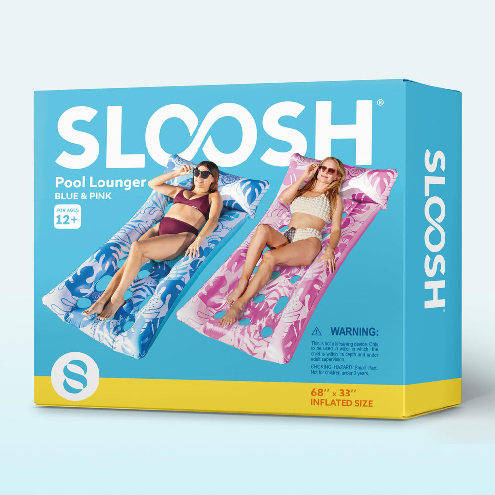 Sloosh two-pack floats for sun tanning and lounging.